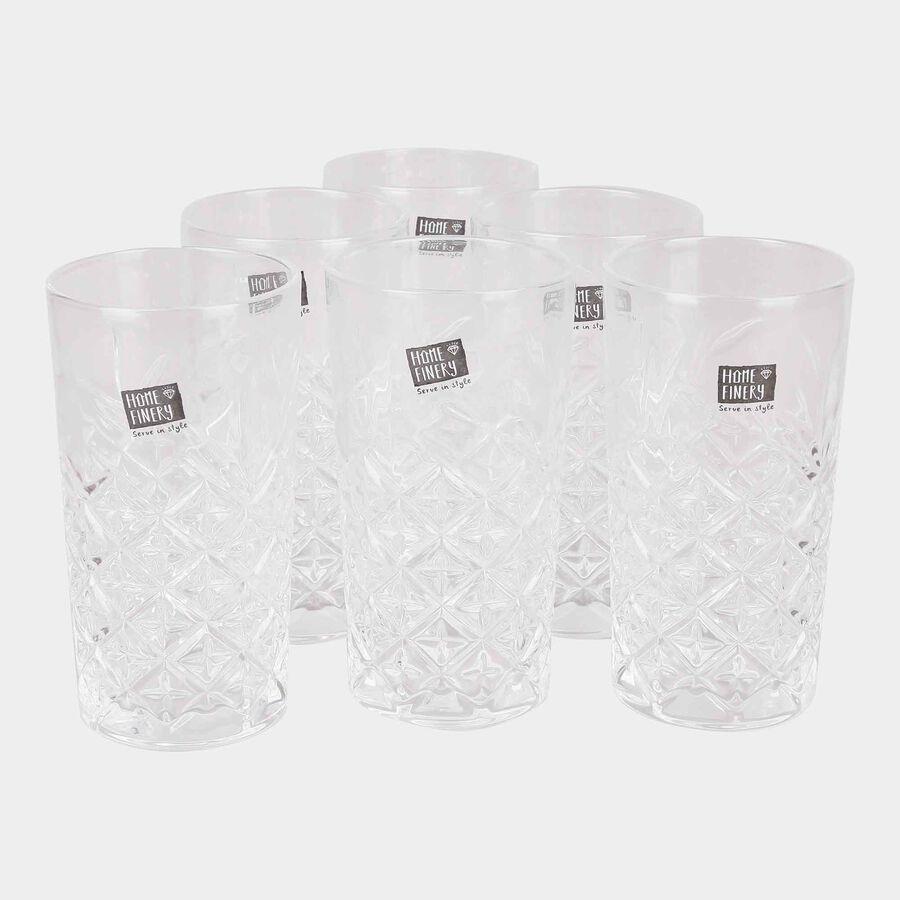 Glass Tumblers - Set Of 6, , large image number null