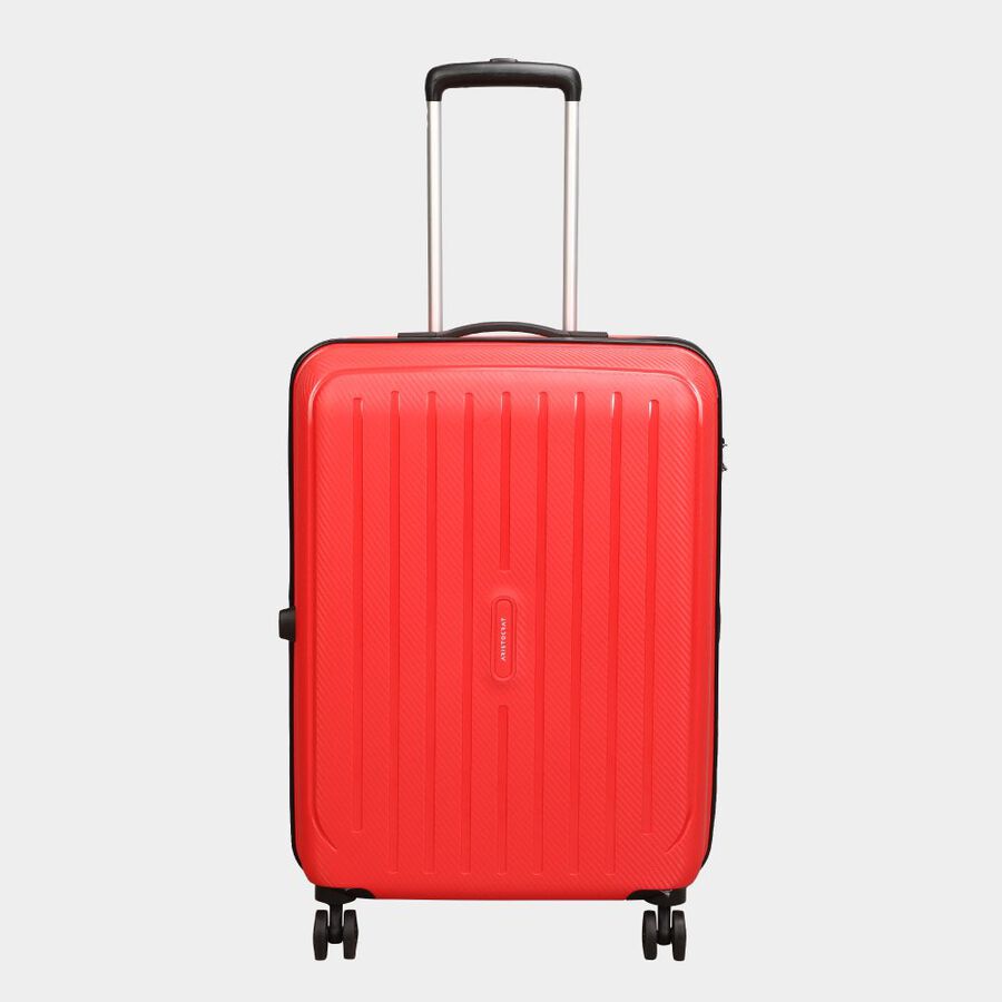8-Wheel Red Polypropylene Hard Case Trolley, Medium, , large image number null