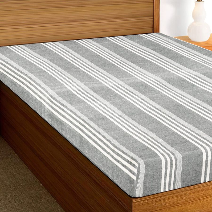 Grey Polycotton Bedcover, , large image number null
