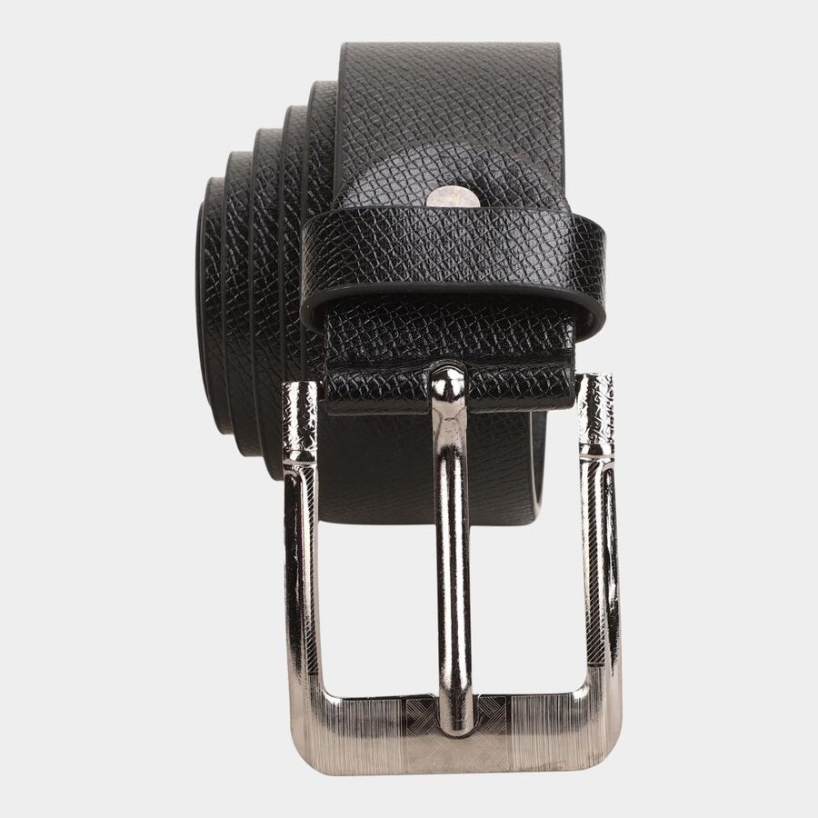 Men's Black Polyurethane Casual Belt, , large image number null