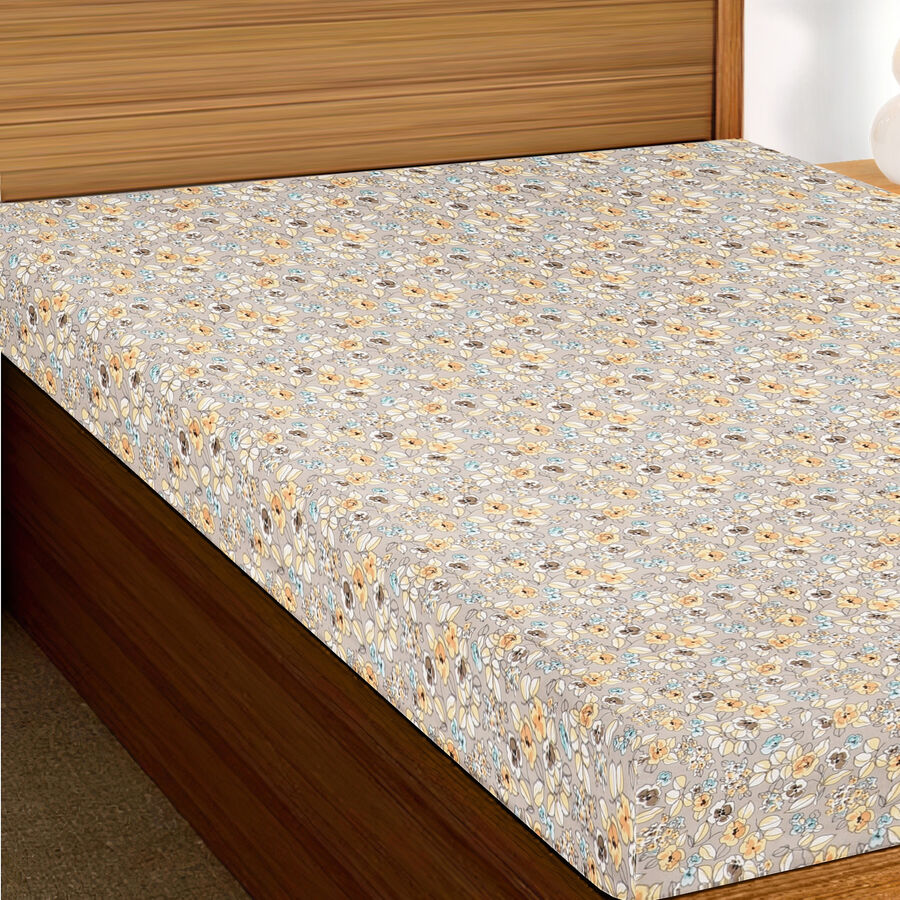Grey Microfiber Single Bedsheet, , large image number null