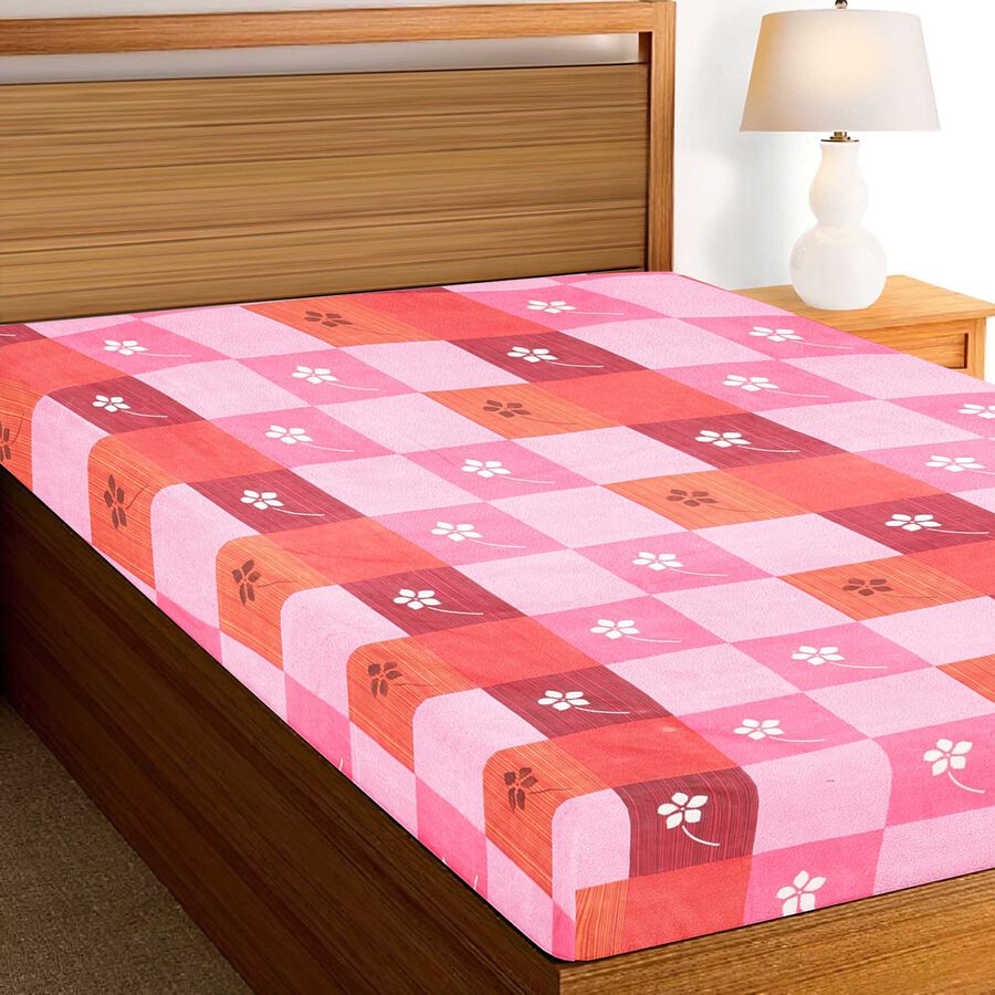 Pink Microfiber Single Bedsheet, , large image number null