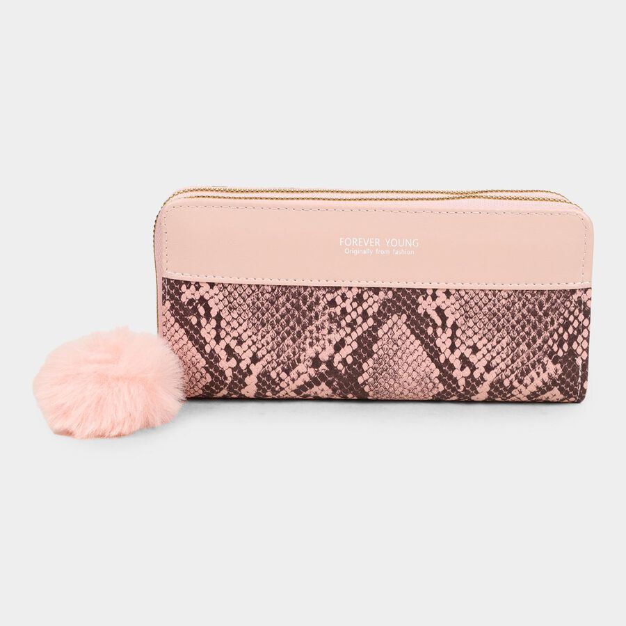 Women's Colour Block Polyurethane Long Wallet, , large image number null