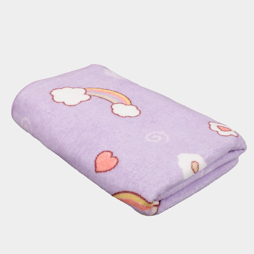 Home Beautiful                         Purple Microfibre Baby Towel