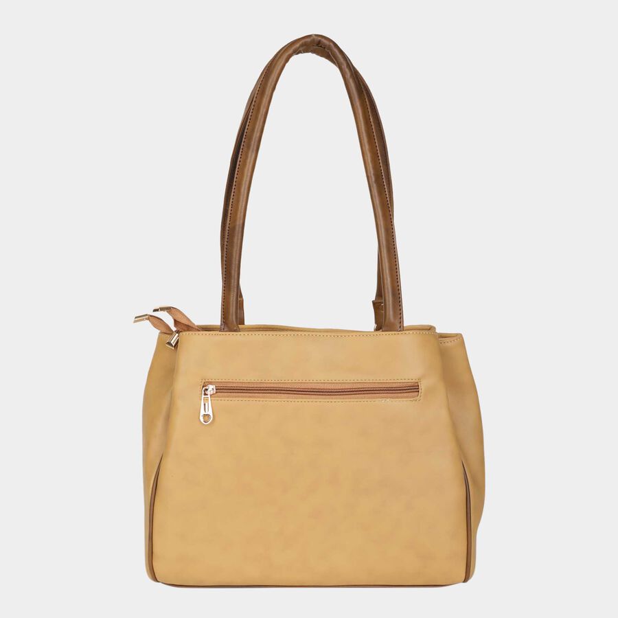 Women's Beige Polyurethane Hand Bag, , large image number null