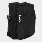 Black Nylon Messenger Sling Bag with Adjustable Shoulder Strap, , small