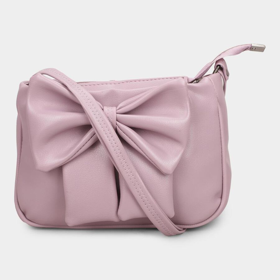 Women'sLilac Polyurethane Handbag, , large