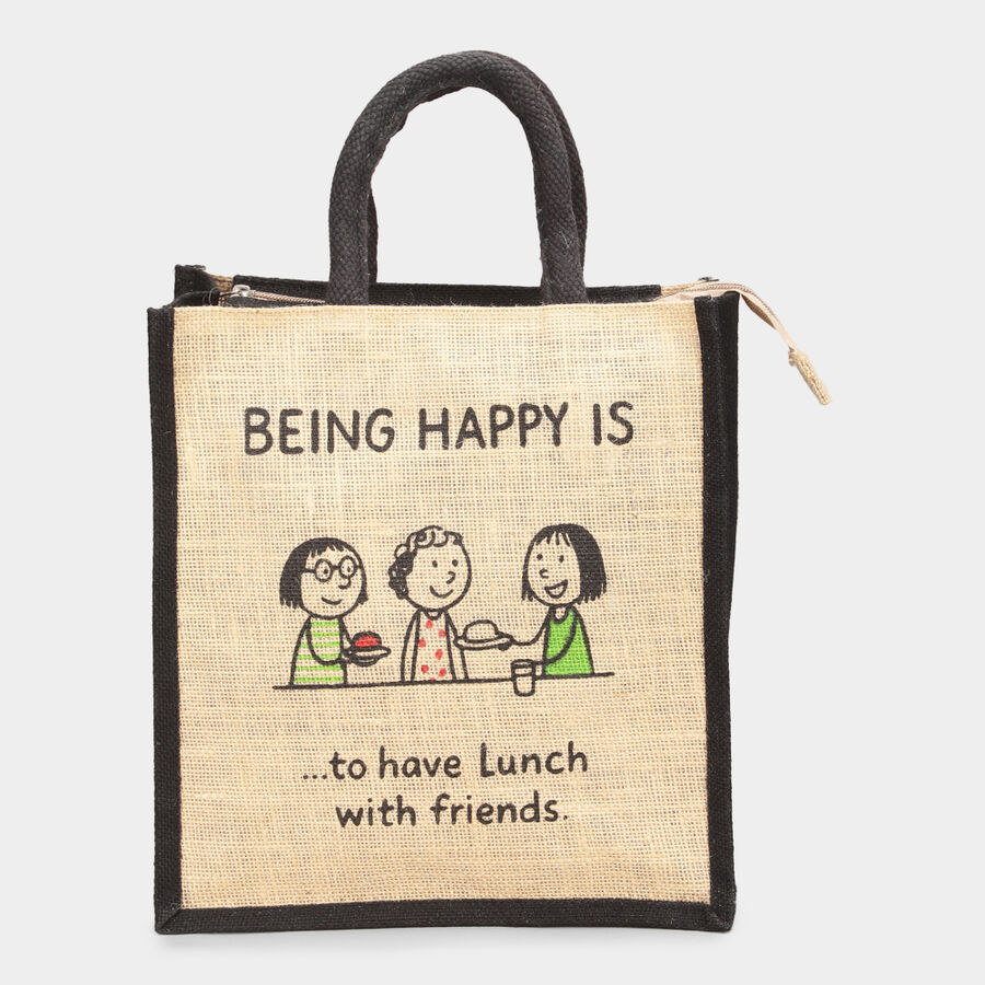 Brown Jute Handy Pouch, , large image number null
