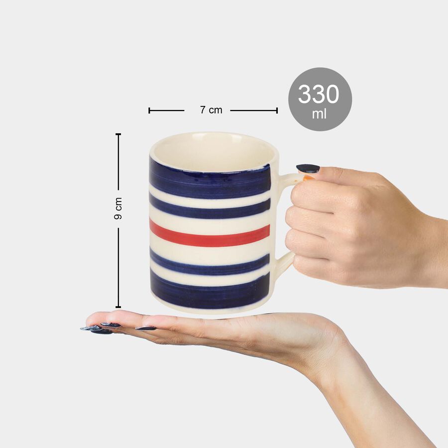 330 ml Stoneware Mug, Hand Painted Colour, , large image number null