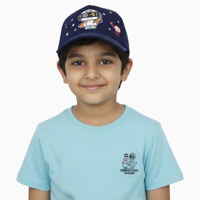 Kid's Navy Blue Fabric Cap