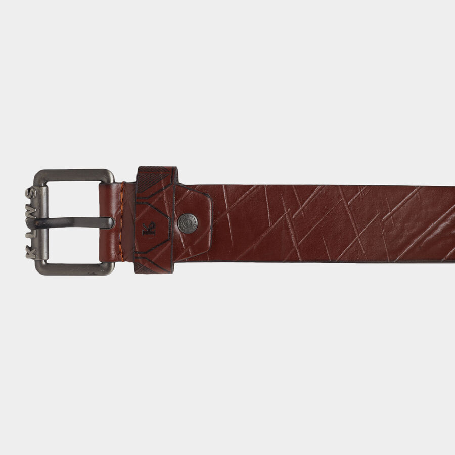 Men's Polyurethane Casual Belt, Size 40, Textured, , large image number null