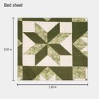 125 GSM Green Microfiber Double Bedsheet With Pillow Cover, , small image number null