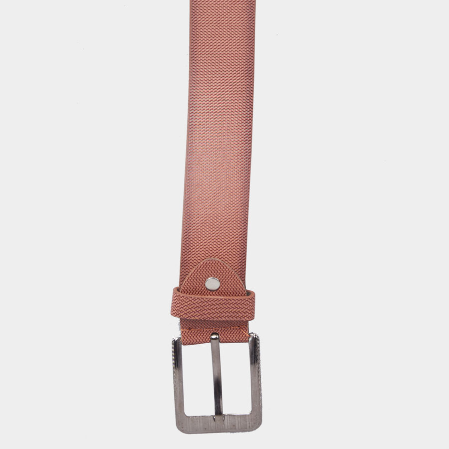 Men's Polyurethane Casual Belt, Size 40, Textured, , large image number null