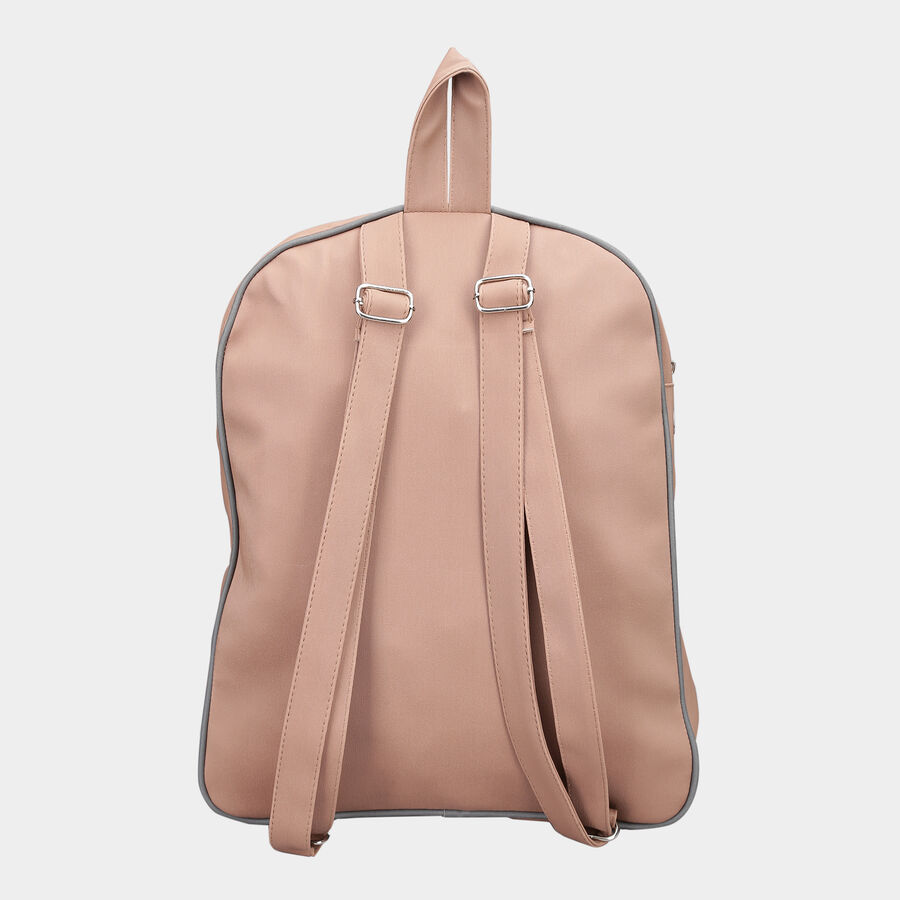 Women's Solid Polyurethane Backpack, , large image number null