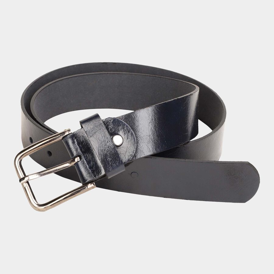 Men's Navy Blue Polyurethane Casual Belt, , large image number null