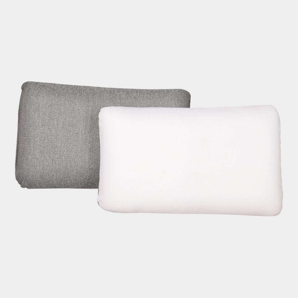 Home Beautiful                         White|Grey Memory Foam Cushion Set of 2