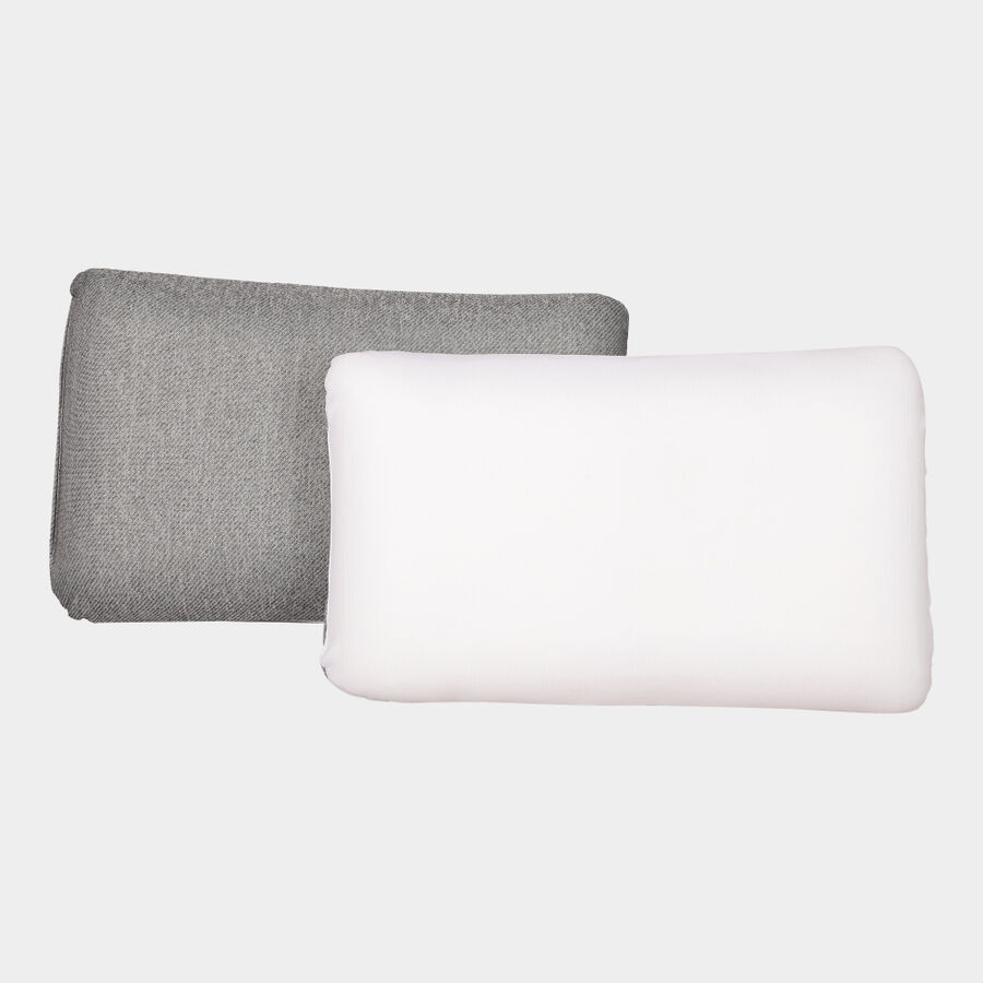 White|Grey Memory Foam Cushion Set of 2, , large image number null