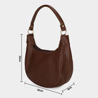 Woman's Brown Polyurethane Bag, , small