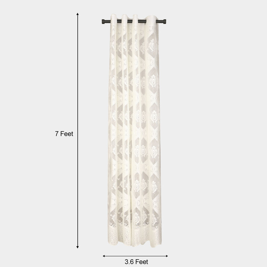 7ft. Beige Polyester Curtain, , large