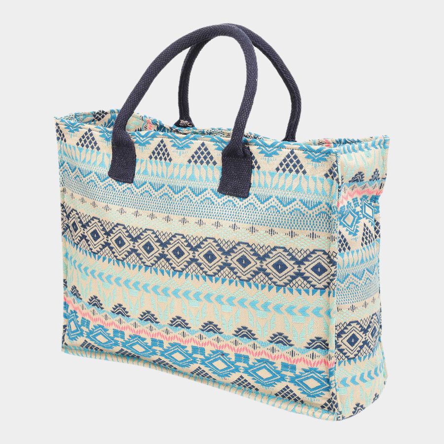 Women's Printed Canvas Shopping Bag, Medium, , large image number null