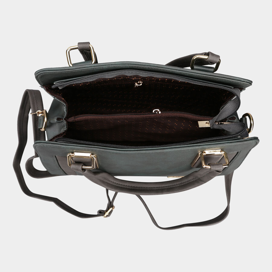 Women's Peacock Polyurethane Tote Bag, , large image number null