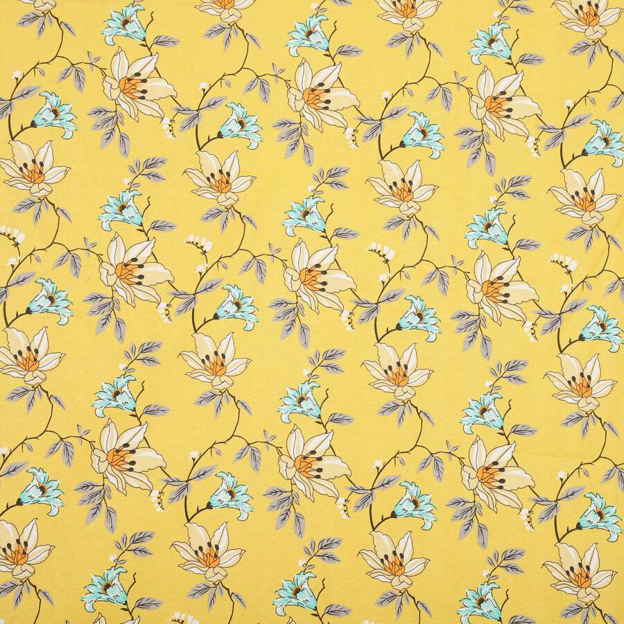120 GSM Yellow Polycotton Double Bedsheet, , large image number null