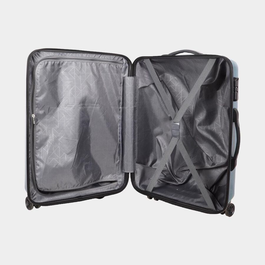 8-Wheel Light Blue Polypropylene Hard Case Trolley, Medium, , large image number null