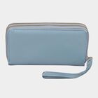 Women's Blue Polyurethane Clutch Bag, , small image number null