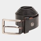 Men's Black Leather Casual Belt, , small image number null