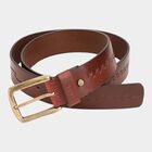 Men's Brown Leather Casual Belt, , small image number null
