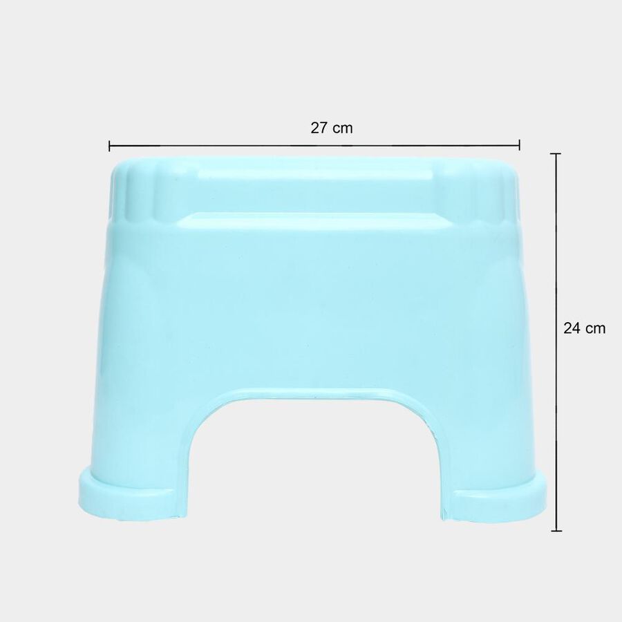 Blue Plastic Bath Stool, , large