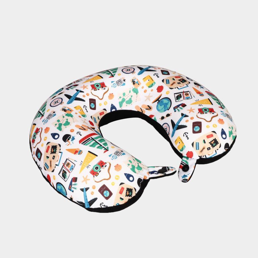 White Memory Foam Neck Pillow, , large image number null