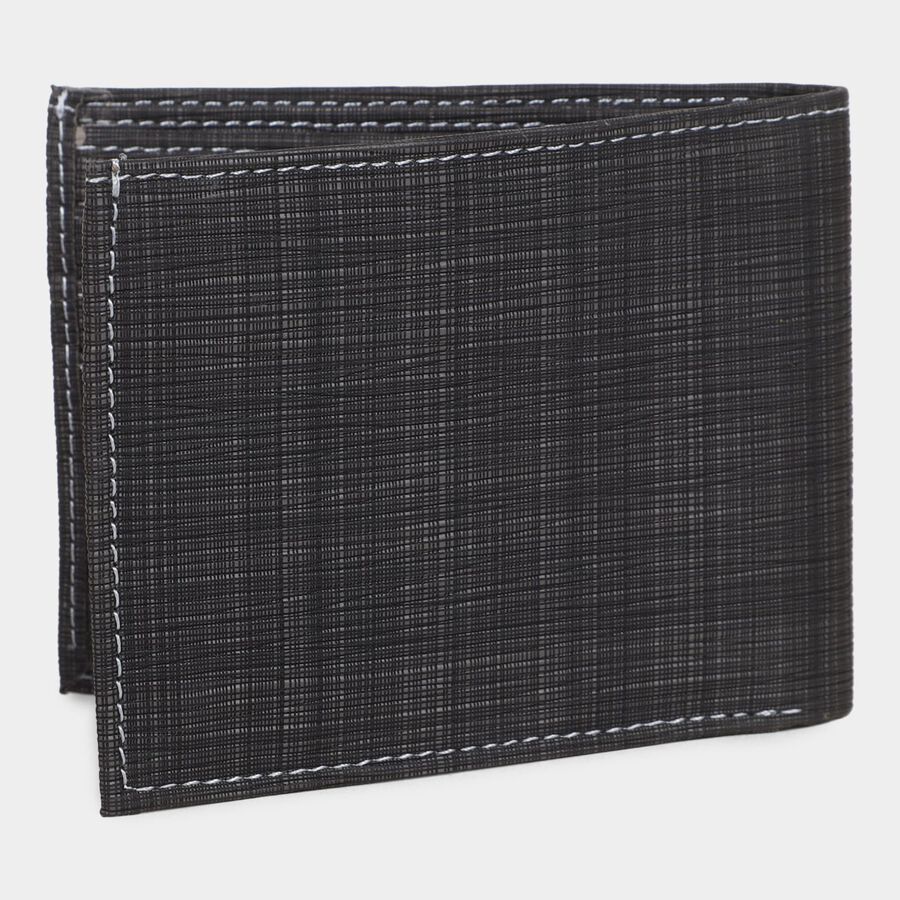 Men's Charcoal Polyurethane Wallet, , large image number null