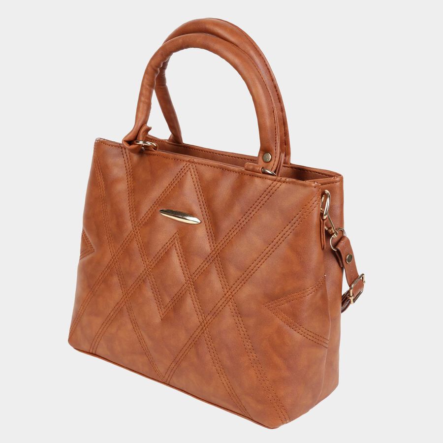 Tan Polyurethane Baguette Bag, , large image number null