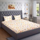 White Microfiber Double Bedsheet with Pillow Cover, , small