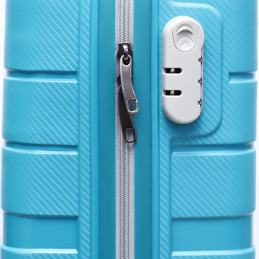 4-Wheel Blue Polypropylene Hard Case Trolley, Small, , large image number null