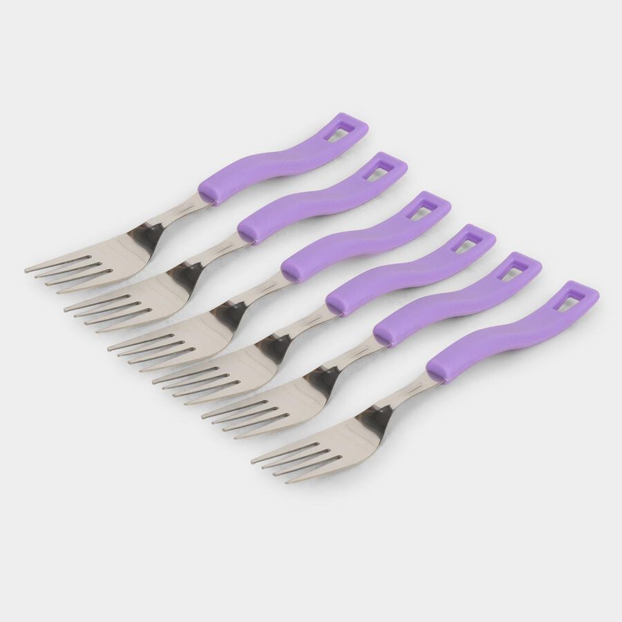 6 Pcs. Steel Dessert Fork, , large image number null