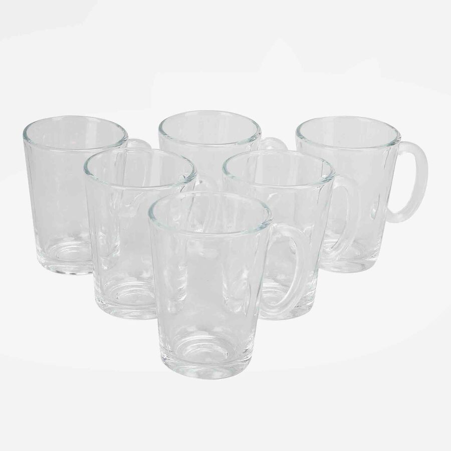 220 ml Glass Mug, Set of 6, , large image number null