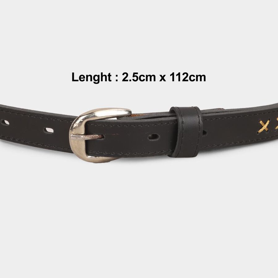 Women's Black Pu Belt, , large image number null