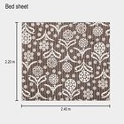 Grey Microfiber Double Bedsheet with Pillow Cover, , small