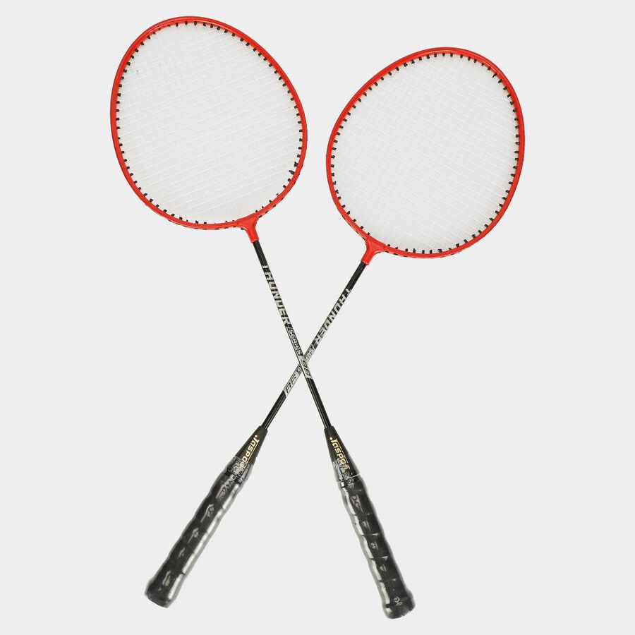 Kid's Brown Plastic Badminton Racket, , large