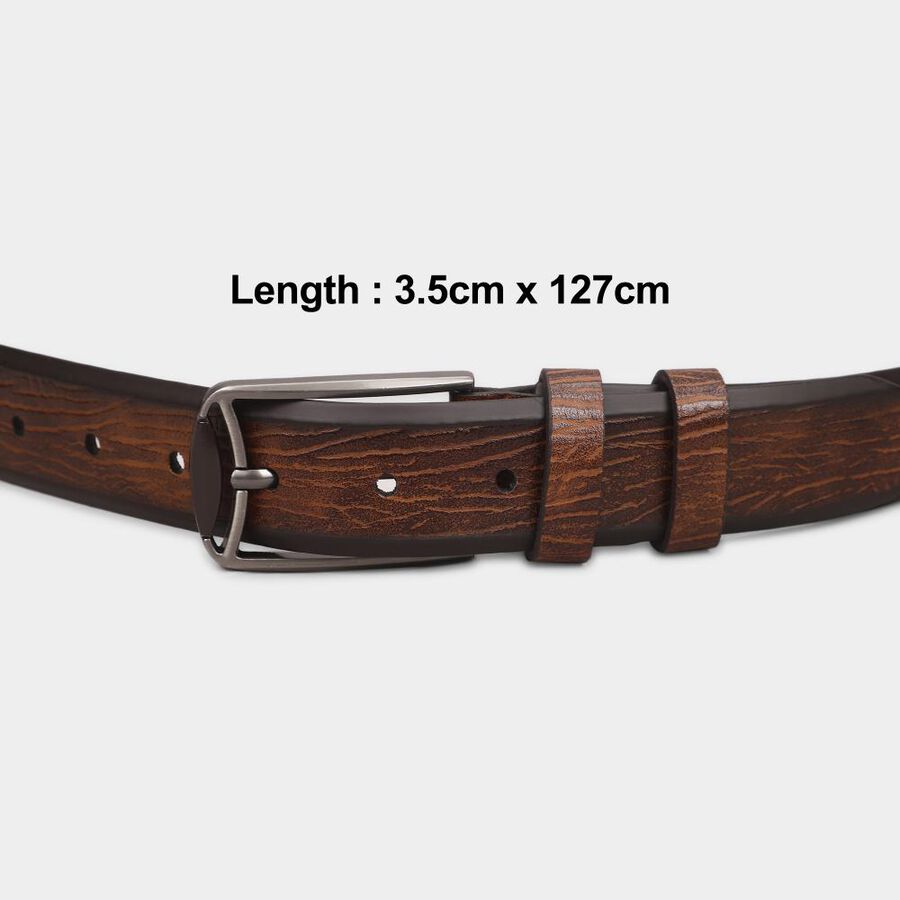 Men's Brown Pu Casual Belt, , large image number null