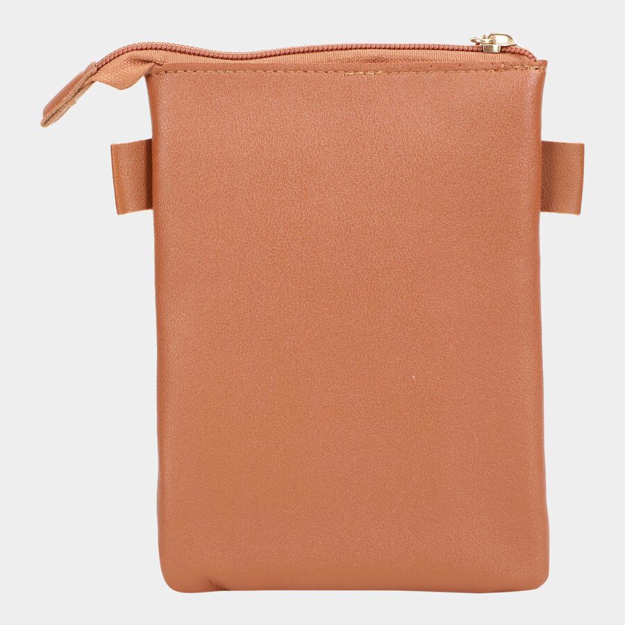 Women's Tan Polyurethane Sling Bag, , large image number null