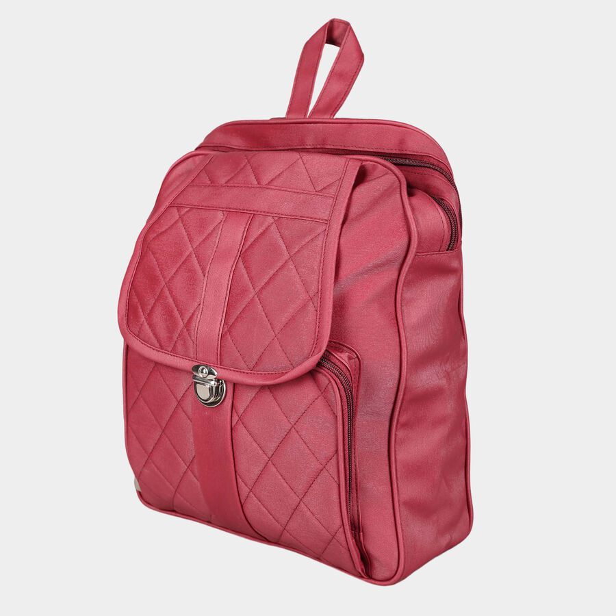 Women's Quilted Polyurethane Backpack, , large image number null