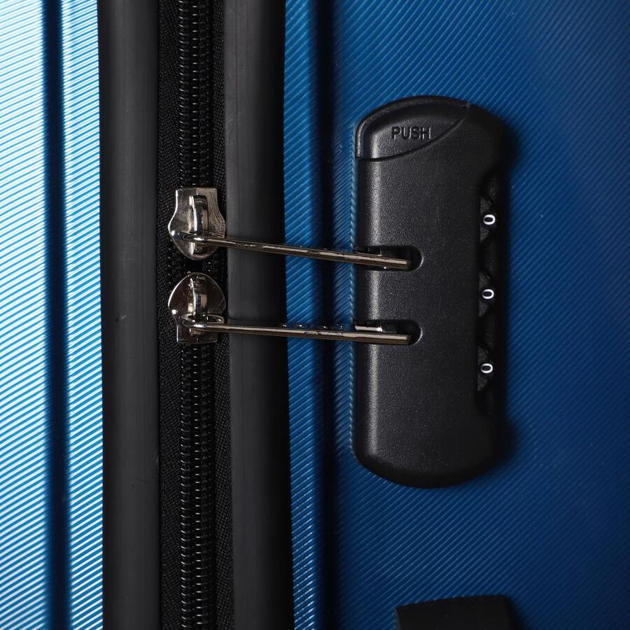 8-Wheel Dark Blue Polypropylene Hard Case Trolley, Medium, , large image number null