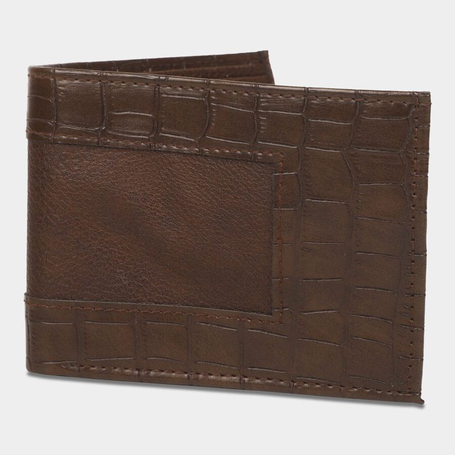 Men's Brown Polyurethane Wallet, , large
