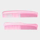 Plastic Hair Comb, Set of 2 - Colour/Design May Vary, , small image number null