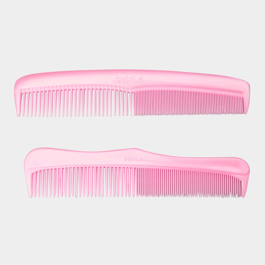 Plastic Hair Comb, Set of 2 - Colour/Design May Vary, , large image number null