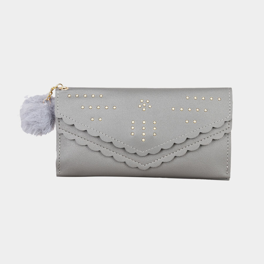 Women's Polyurethane Envelope/Zipper Hand Pouch, , large image number null