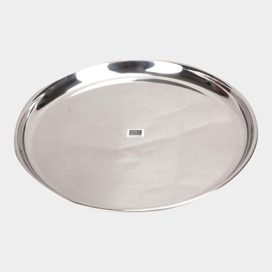 Stainless Steel Half Plate (Thali) - 13 cm, , large image number null